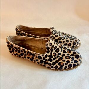Sabah Turkish Leopard Pony Hair Flats US 8